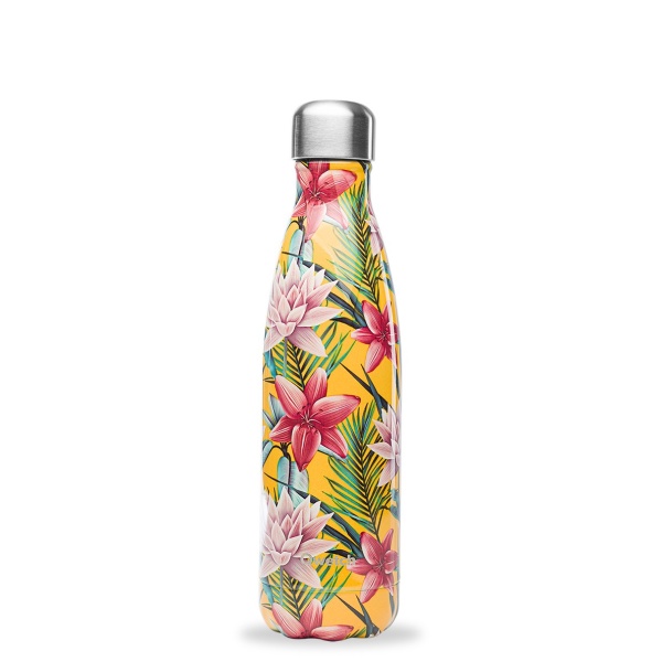 BOUTEILLE ISOTHERME TROPICAL JAUNE FLOWER 500 ML